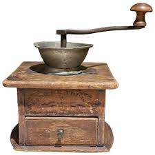 Antique Stencilled Coffee Mill Grinder. For Sale at Ruby Lane