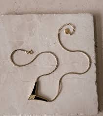 Vintage Dior Gold Black Enamel Crystal V Shape Necklace - Etsy