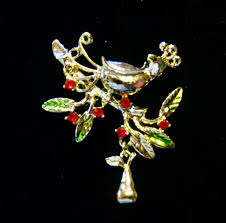 TANCER II Signed Silver Partridge in A Pear Tree With Red ...