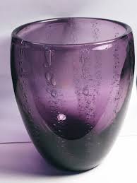 4- Portmeirion Hand Blown Bubbleglass Purple Amethyst ...