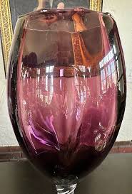 Vintage Empoli Glass Jar Amethyst 17.75" Tall Mid Century ...