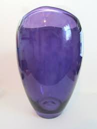 Partylite Polish Art Glass Amethyst Hurricane Lampe ...