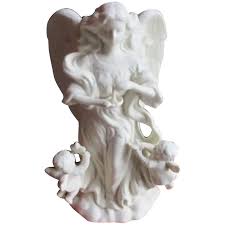 Angel Cherubs Partylite Taper Candle Holder Porcelain Bisque ...