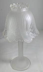 Vintage Clear Satin Glass Fairy Lamp | eBay