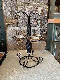 vintage ' PartyLite' Hangin Votive (tea Light) holder Cast Iron ...