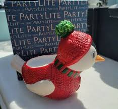 PARTYLITE Ceramic Tealight Holder SNOWBIRD TEALIGHT ...