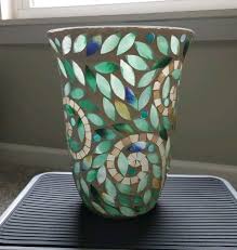 Retired PartyLite Vine Hurricane Mosaic Glass Candle Holder ...
