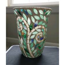 Vintage PartyLite Vine Hurricane Mosaic Glass Candle Holder ...