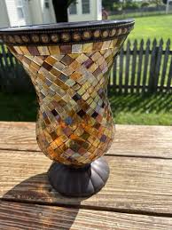 Partylite Mosaic Stained Glass Vase Art Beaded | eBay