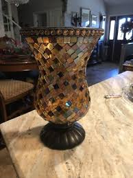 PartyLite Global Fusion Mosaic Tiles Glass Hurricane Candle ...