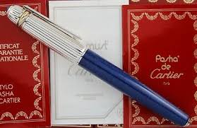 Cartier Pasha de Cartier LE Blue & Silver Fountain Pen (8165 ...