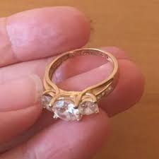 14K Yellow Gold Cubic Zirconia Past Present Future ...