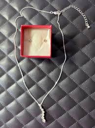 Avon Believe In Love Curve Necklace Gift Set Silvertone Gift ...