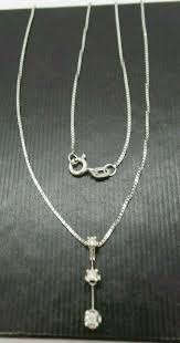 14K WG PAST PRESENT FUTURE DIAMOND PENDANT .10 ct W/ CHAIN ...