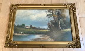 Antique 1920's Beautifully Framed Pastel Landscape Painting , Nice Quality | eBay
