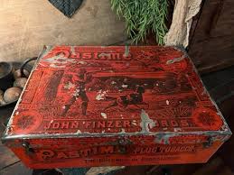 Primitive OLD Metal Pastime Plug Tobacco, John Finzer & Bros. Louisville KY Antique Advertising Tin Box Homestead Early Look - Etsy Israel