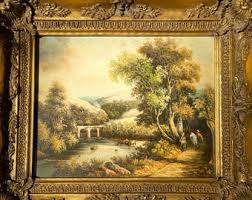 Antique Oil Landscape Painting on Canvas, Old Masters, English Countryside, Landscape Study, Gerne Painting Wall Art - Etsy