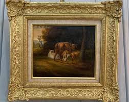 Antique Dutch Oil Painting Study of Cows and Calves Attributed to Tiermaler - Etsy UK