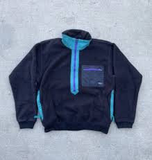 Vtg Patagonia HEAVY Synchilla 1/4 Zip USA MADE Fleece ...