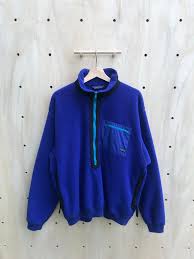 80s Retro Half-Zip Pullover, Blue/Purple (L) – Gorp Goods