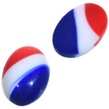 All American Red White & Blue Cabochons 13mm x 18mm Oval 37644