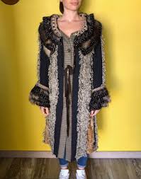 Chic Luxurious Knit Winter Coat Patchwork Wool Mohair Size 38 FR 42I USA 6 | eBay