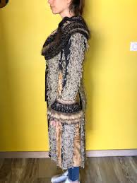 Tricot chic Luxurious Coat Winter Patchwork Mohair Wool Size 38 Fr 42i USA 6 | eBay UK