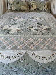 Vtg Waverly Quilt Coverlet Sham Set Full Size Garden Room Floral Magnolia Cotton | eBay