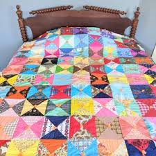 Vintage Patchwork Quilt, Vintage Child Quilt, Colorful Vintage Quilt, Vintage Scrap Quilt, Vintage Full Quilt, Vintage Double Quilt, Bright - Etsy