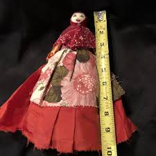 Vintage Cloth Scrap Doll Handmade Painted Face Unique | eBay