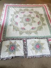 Vintage handmade star pattern queen 82 x 82 inch quilt with 2 pillow case | eBay