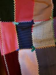 Large Vintage Hand Stitched Quilt 95.5 x 70" New Unused Wool ...