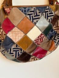 Vintage Multicolor Patchwork Geometric Shoulder Bag With ...