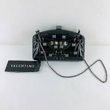 NWT auth VALENTINO GARAVANI hardshell Rockstud PVC clutch purse / BAG $3865 | eBay