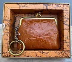 PATRICIA NASH FLORENCE TOOLED LEATHER LOCK KISS COIN WALLET ...