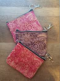 Boho Doodle - Small Embossed Keychain Wallet - Clips to Your ...