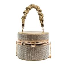 Women's Fashion All-matching Rhinestone Fashion Bucket Bag ...