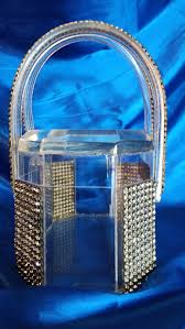 Reserved for Layaway Vintage OCTAGONAL Clear Lucite Purse ...