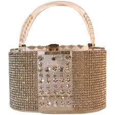 Vintage Lucite Purse Patricia of Miami Rhinestones. For Sale ...
