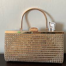 Prezzo | Bags | Prezzo Gold Sparkly Crossbody Chain ...