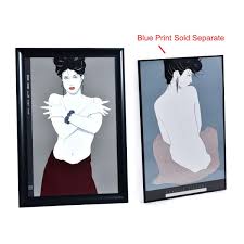 Large Patrick Nagel Vintage 1980s Framed Female Portrait ...