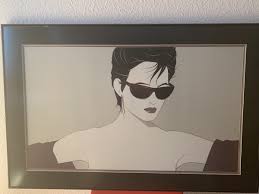 Framed Vintage Patrick Nagel Print "Lady in Sunglasses" | eBay
