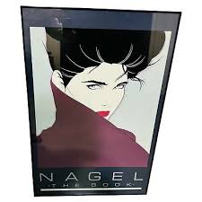 VINTAGE The Book 1993 Patrick Nagel Print 24” x 36” ART DECO FRAMED | eBay