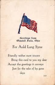 Postcard WW1 Greetings from Olmsted Falls, OH; Flag; For Auld Lang Syne 1918 Bu | eBay