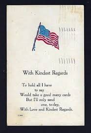 Early 1900's With Kindest Regards, American Flag, Patriotic Postcard | eBay