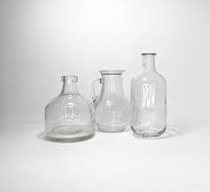 Set of 3 Vintage 1960's Apothecary Storage Decor Clear Glass ...