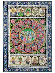 exotic india Lord Krishna Playing Flute | Watercolor On ...