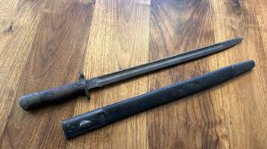 Original 1907 WW1 WWI Enfield Bayonet W/ Scabbard Stamped ...