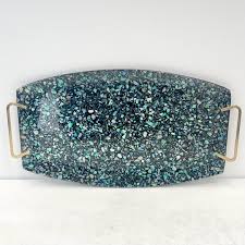 Stunning Vintage New Zealand Genuine Abalone Paua Shell Serving Tray Platter - Etsy