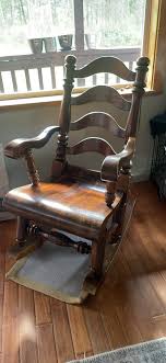 All wood, no hardware. Old wooden rocking chair. You pick up. | Facebook